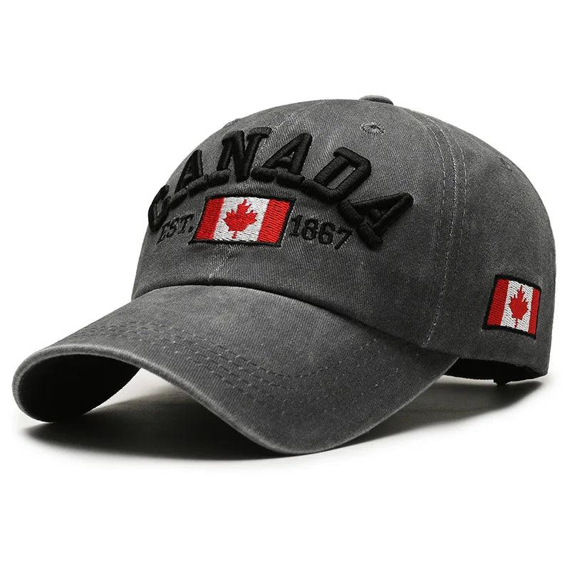 Boné Vintage Canadá Brivella - Cinza Escuro
